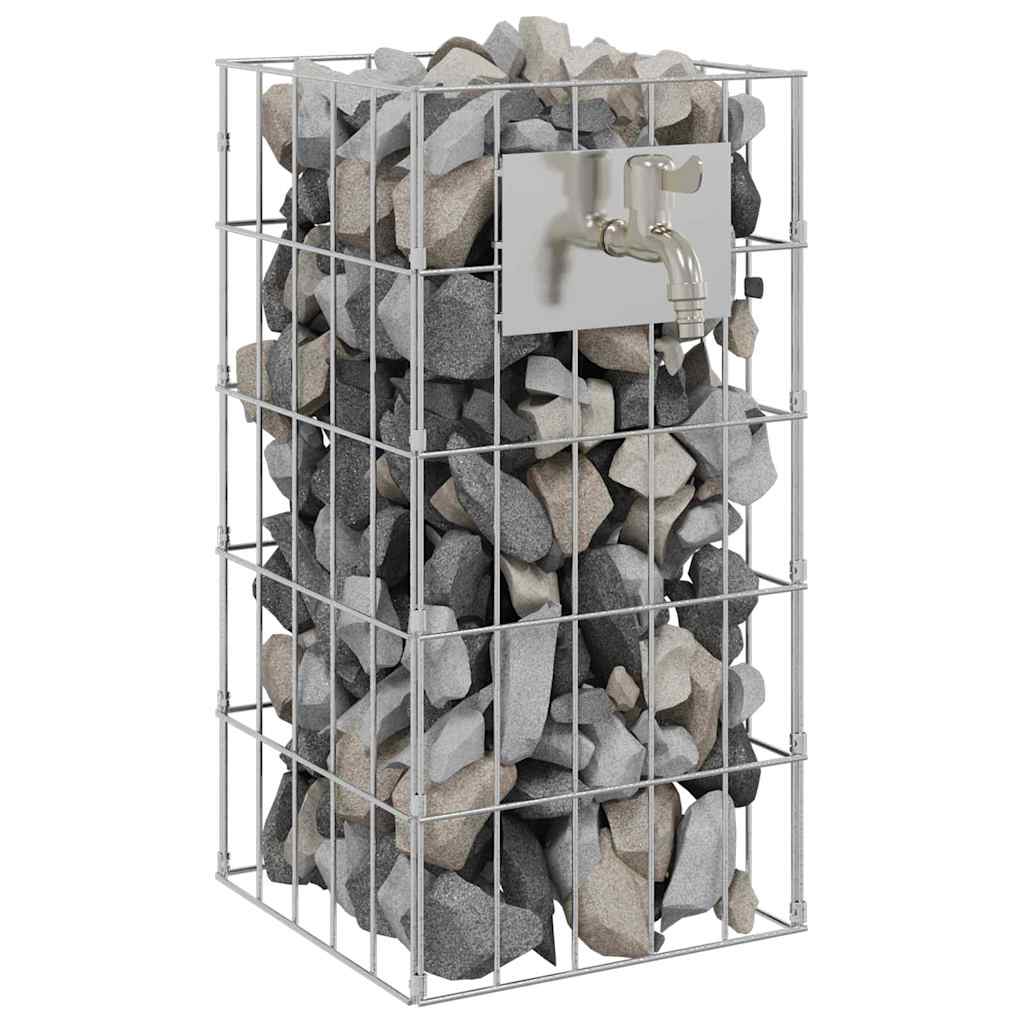 Gabion Csap Ezüst 26 x 25 x 50 cm Rozsdamentes acél