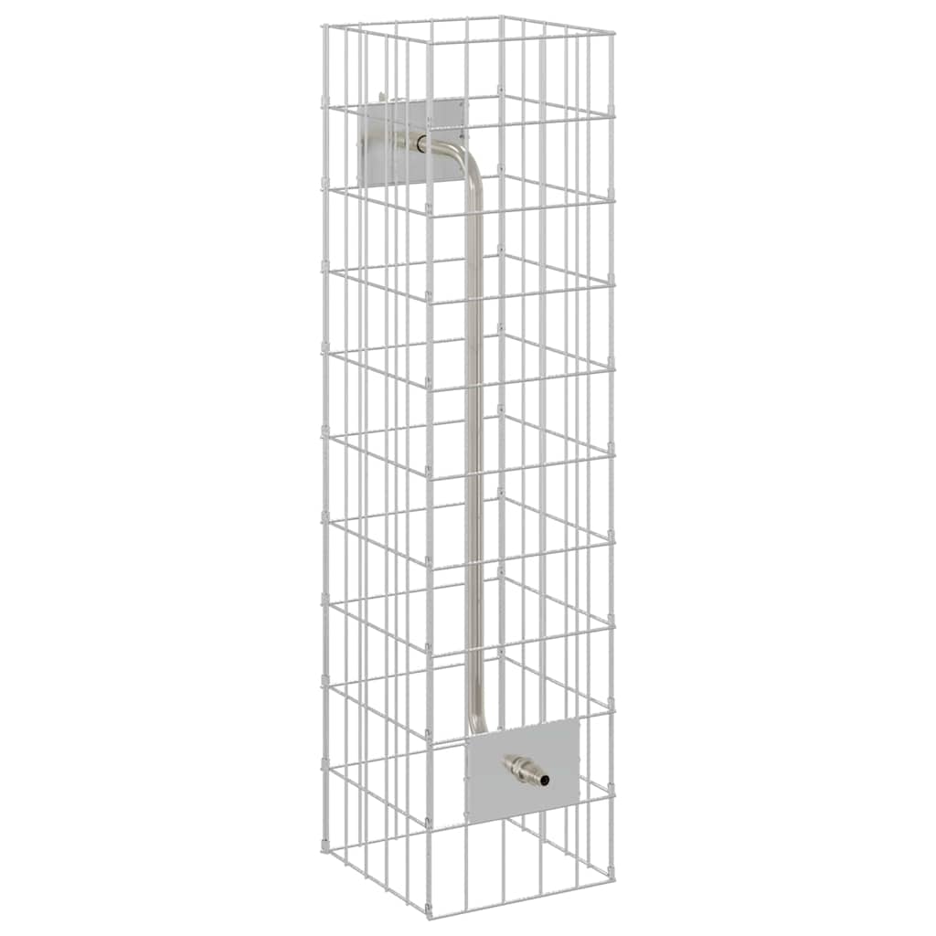 Gabion Csap Ezüst 25 x 25 x 100 cm Rozsdamentes acél