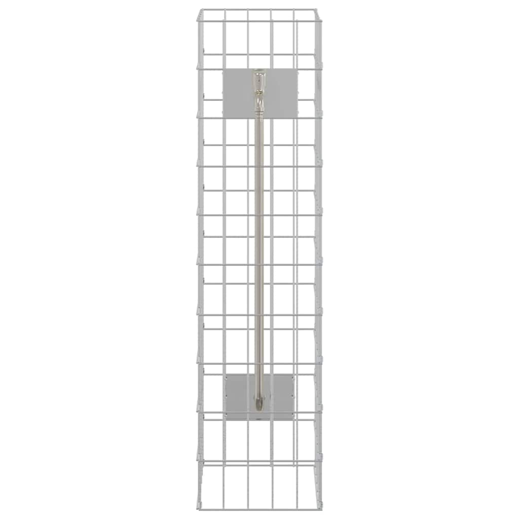 Gabion Csap Ezüst 25 x 25 x 100 cm Rozsdamentes acél