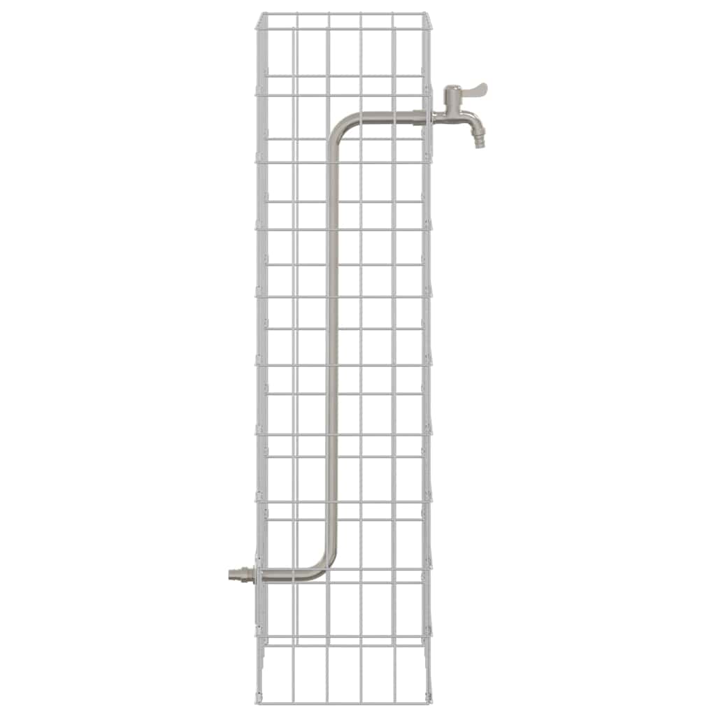Gabion Csap Ezüst 25 x 25 x 100 cm Rozsdamentes acél