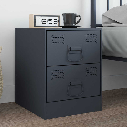 Szekrény Fogantyúk 12 pcs Antracit 85 x 45 mm Fém
