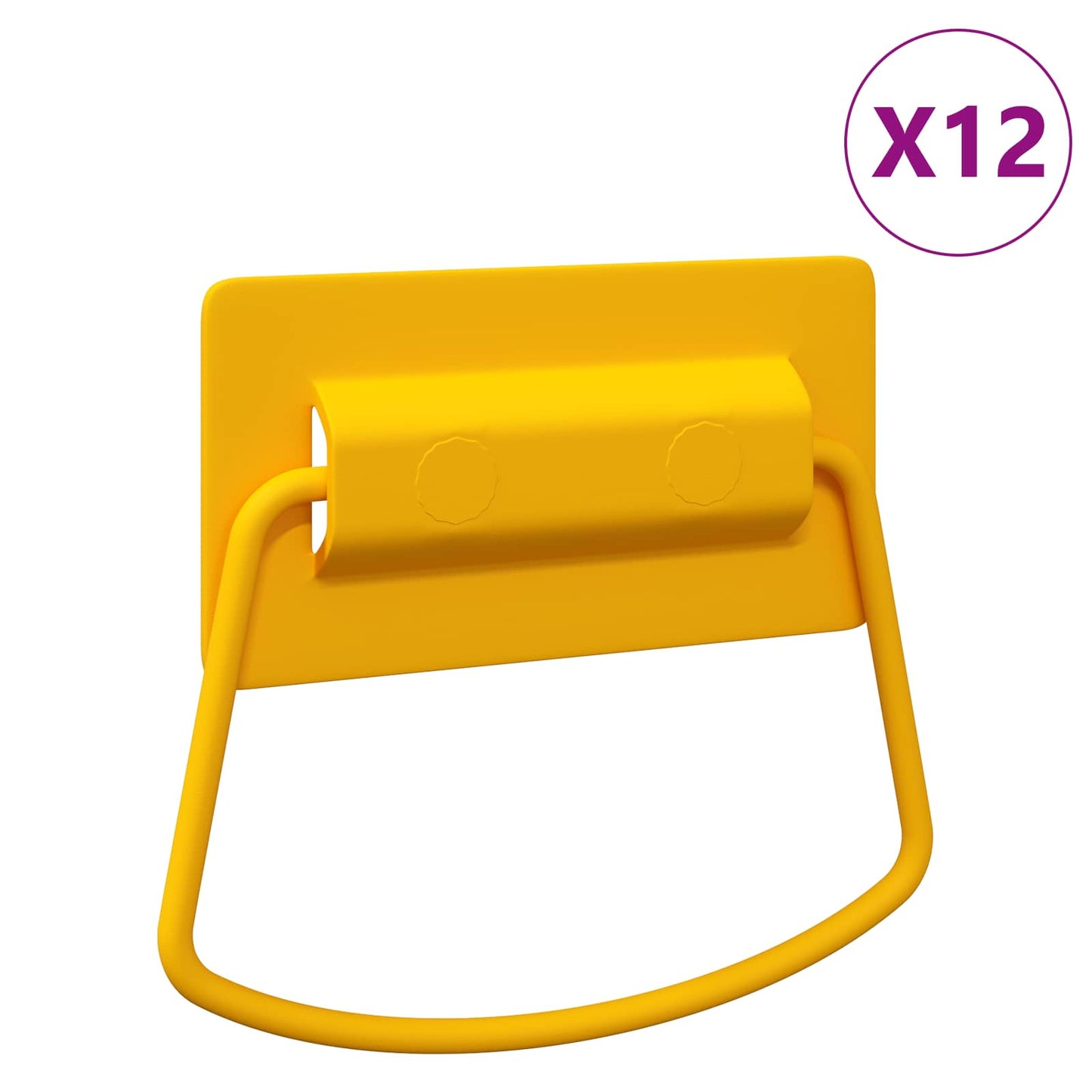 Szekrény Fogantyúk 12 pcs Mustár 85 x 45 mm Fém