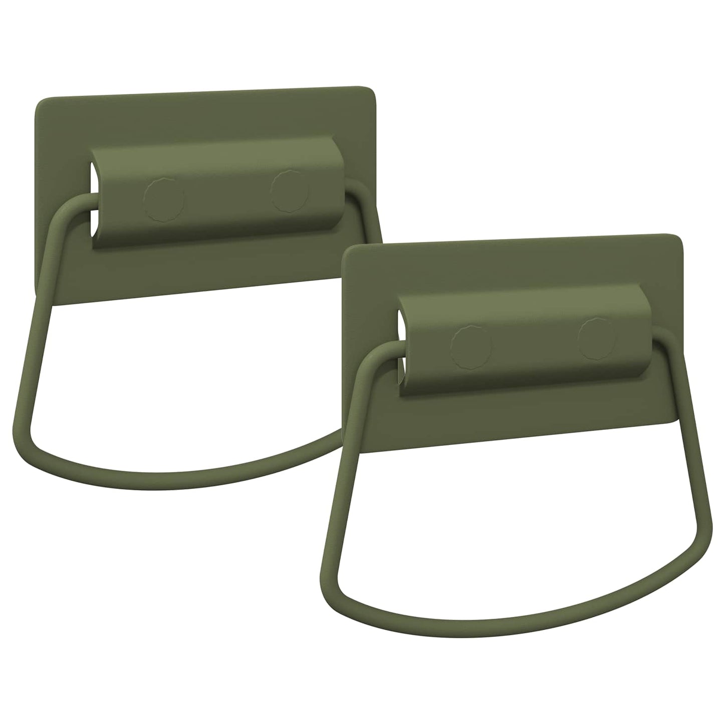 Szekrény Fogantyúk 2 pcs Olajzöld 85 x 45 mm Fém