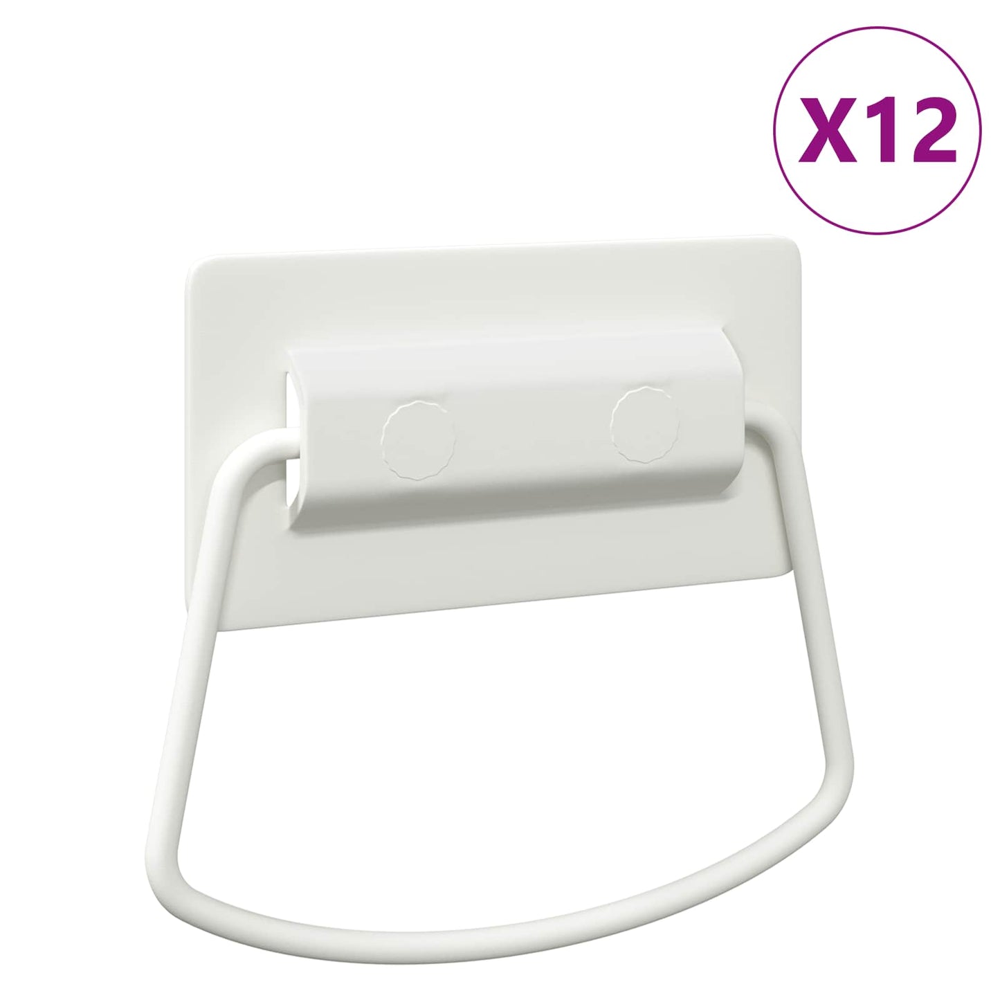 Szekrény Fogantyúk 12 pcs Fehér 85 x 45 mm Fém