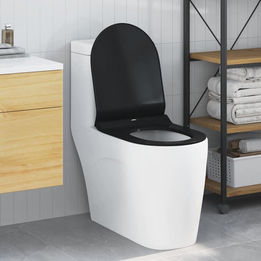 WC ülőke Állítható Fekete 50 x 36,5 x 5 cm Polipropilén