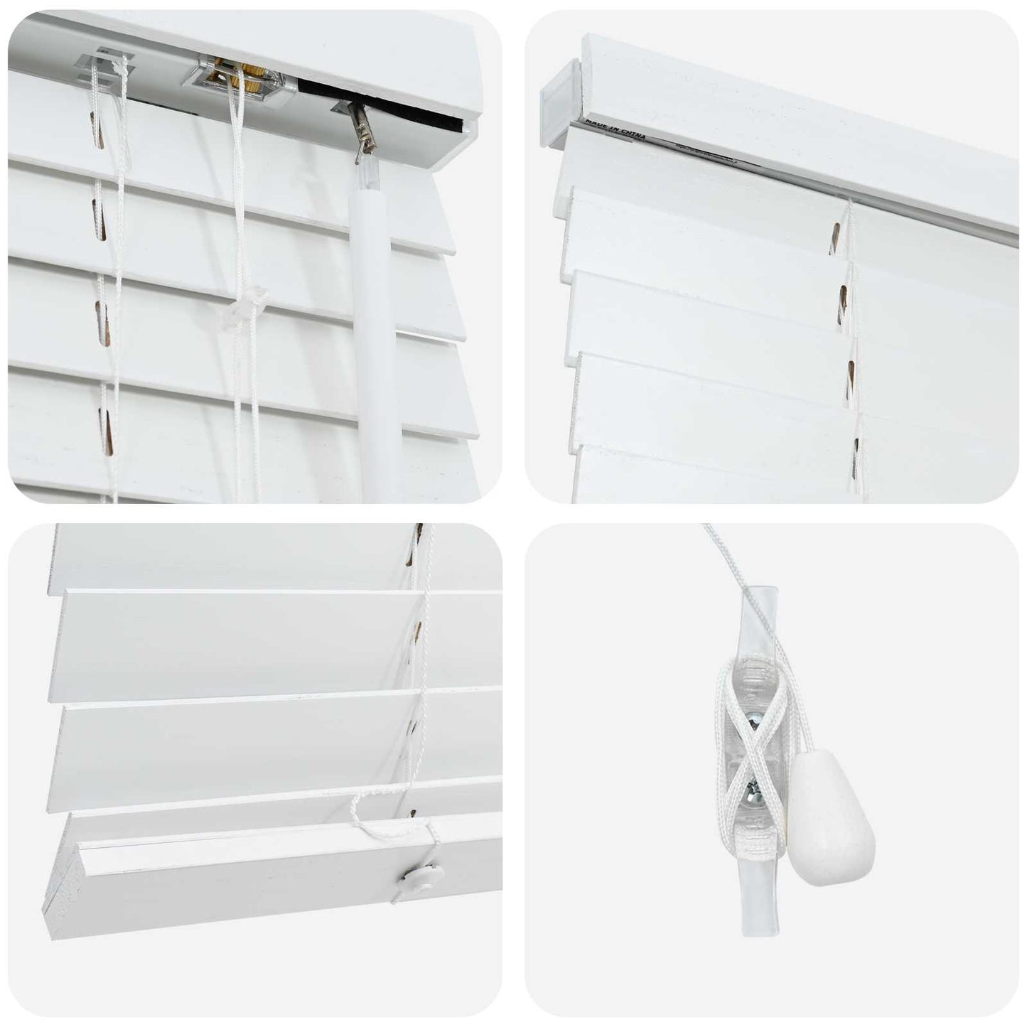 Zsaluzia Fehér 110 x 130 cm 35 mm Masszív Paulownia fa