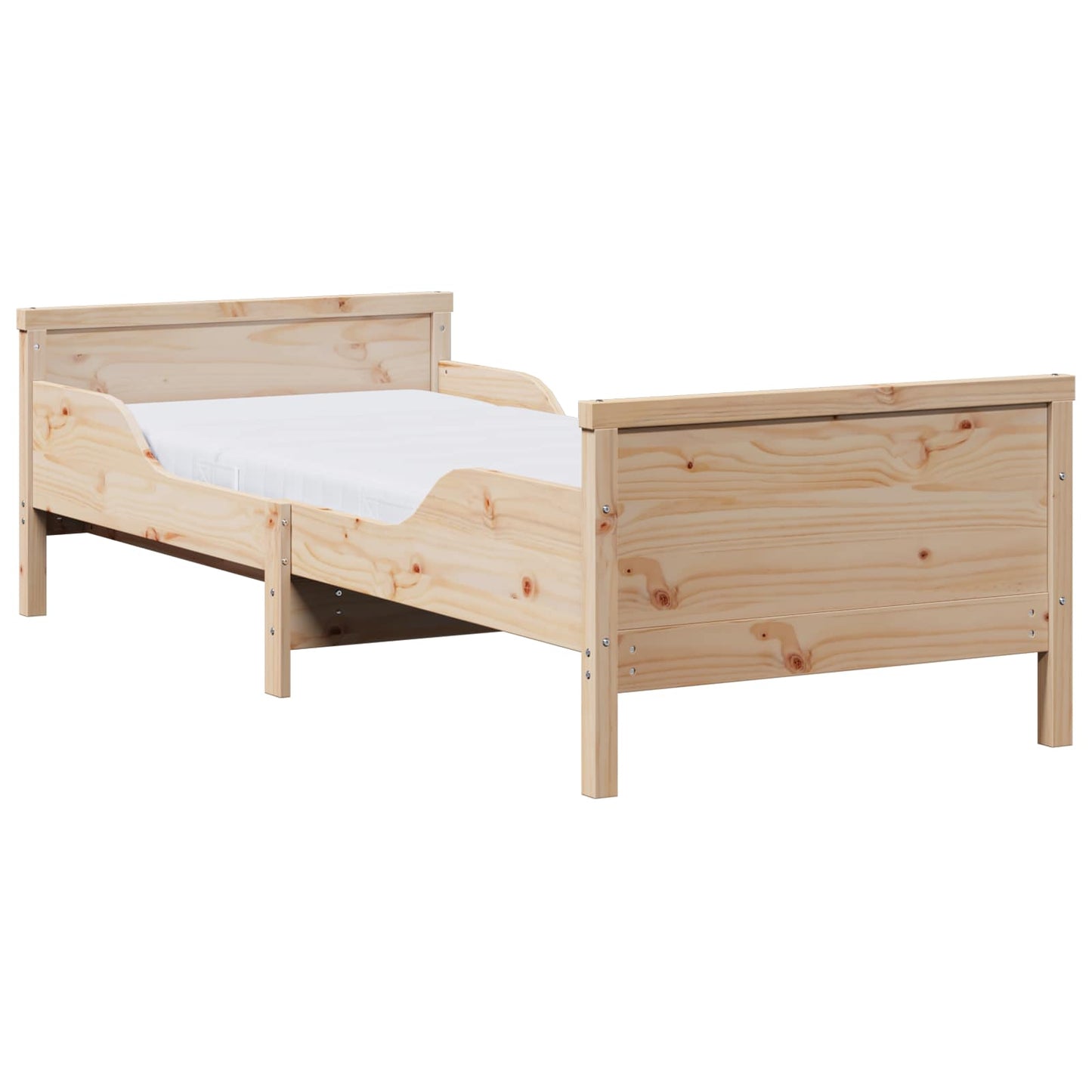 Ágykeret kihúzható matraccal Barna 80 x 200 cm Tömör fenyőfa