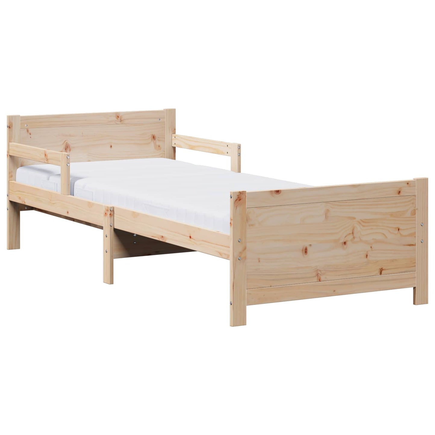 Ágykeret kihúzható matraccal Barna 80 x 200 cm Tömör fenyőfa