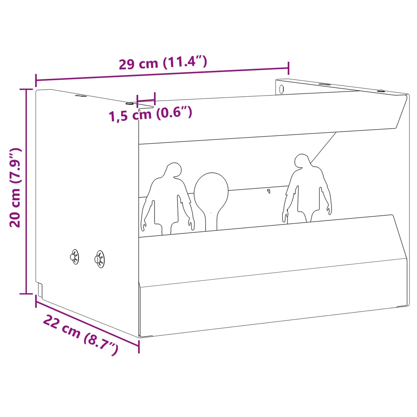 Lőszer Csapda Doboz Fekete 29 x 22 x 20 cm Acél