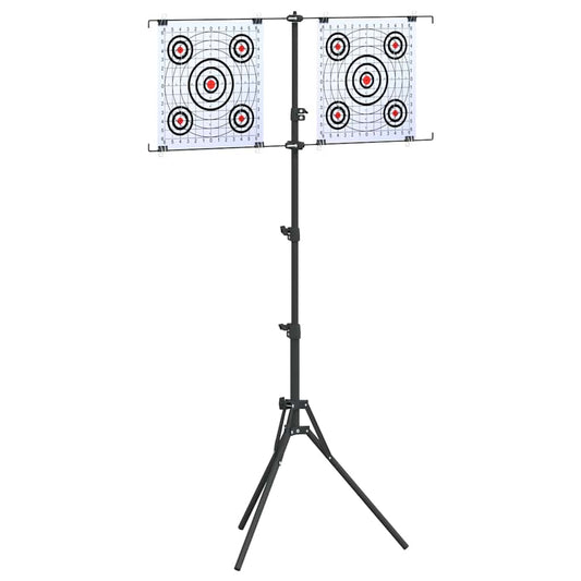 Céltábla állvány Fekete és Fehér 82,5 x 51 x 150 cm Fém