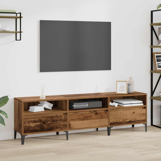 TV szekrény fiókkal Öreg fa 150 x 30 x 45 cm Műszaki fa és vas
