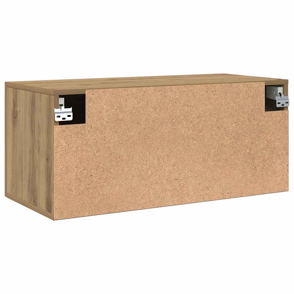 Fali Szekrény 80 x 36.5 x 35 cm Szerelt Fa kézműves tölgy