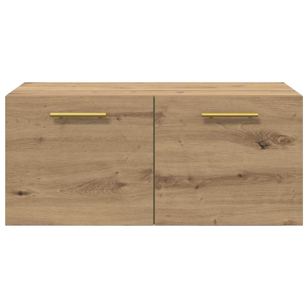 Fali Szekrény 80 x 36.5 x 35 cm Szerelt Fa kézműves tölgy