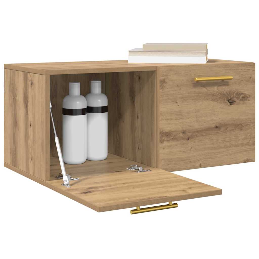 Fali Szekrény 80 x 36.5 x 35 cm Szerelt Fa kézműves tölgy