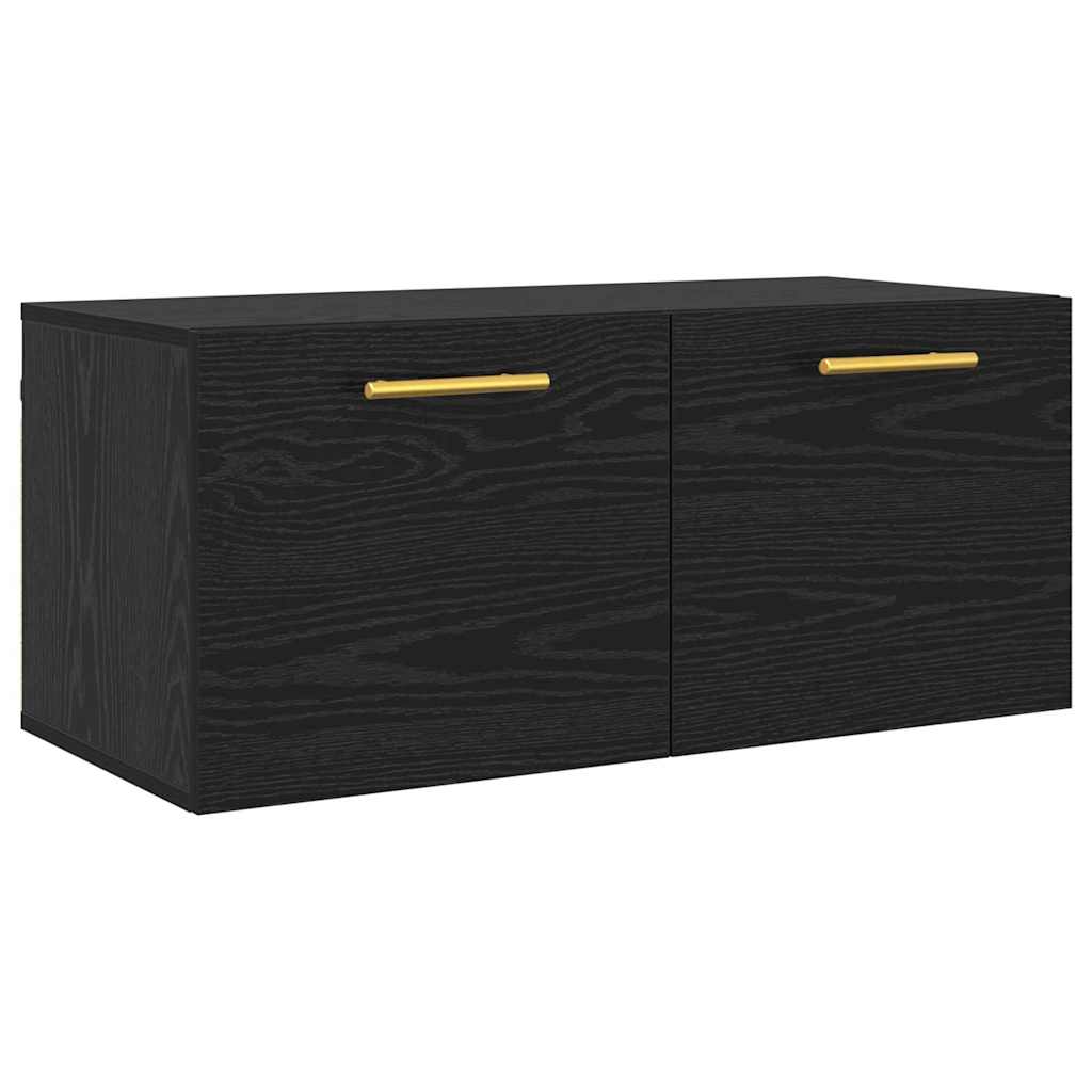 Fali Szekrény 80 x 36.5 x 35 cm Szerelt Fa Musta tammi