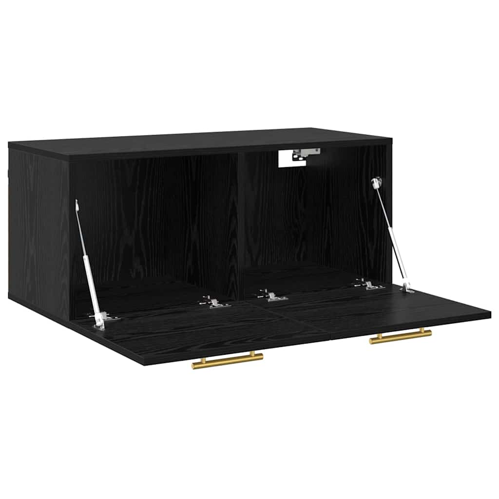 Fali Szekrény 80 x 36.5 x 35 cm Szerelt Fa Musta tammi