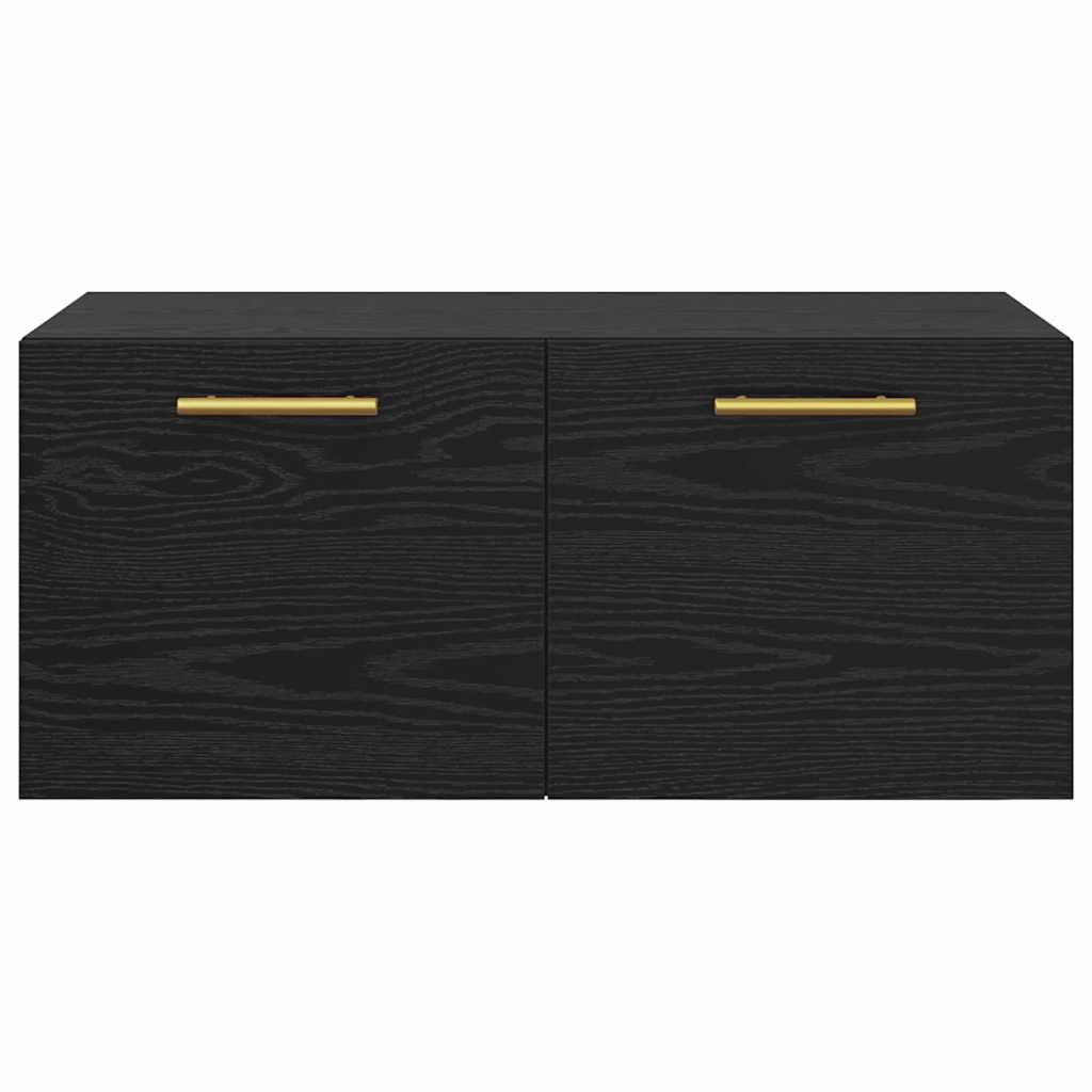 Fali Szekrény 80 x 36.5 x 35 cm Szerelt Fa Musta tammi