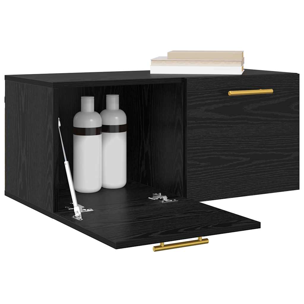Fali Szekrény 80 x 36.5 x 35 cm Szerelt Fa Musta tammi