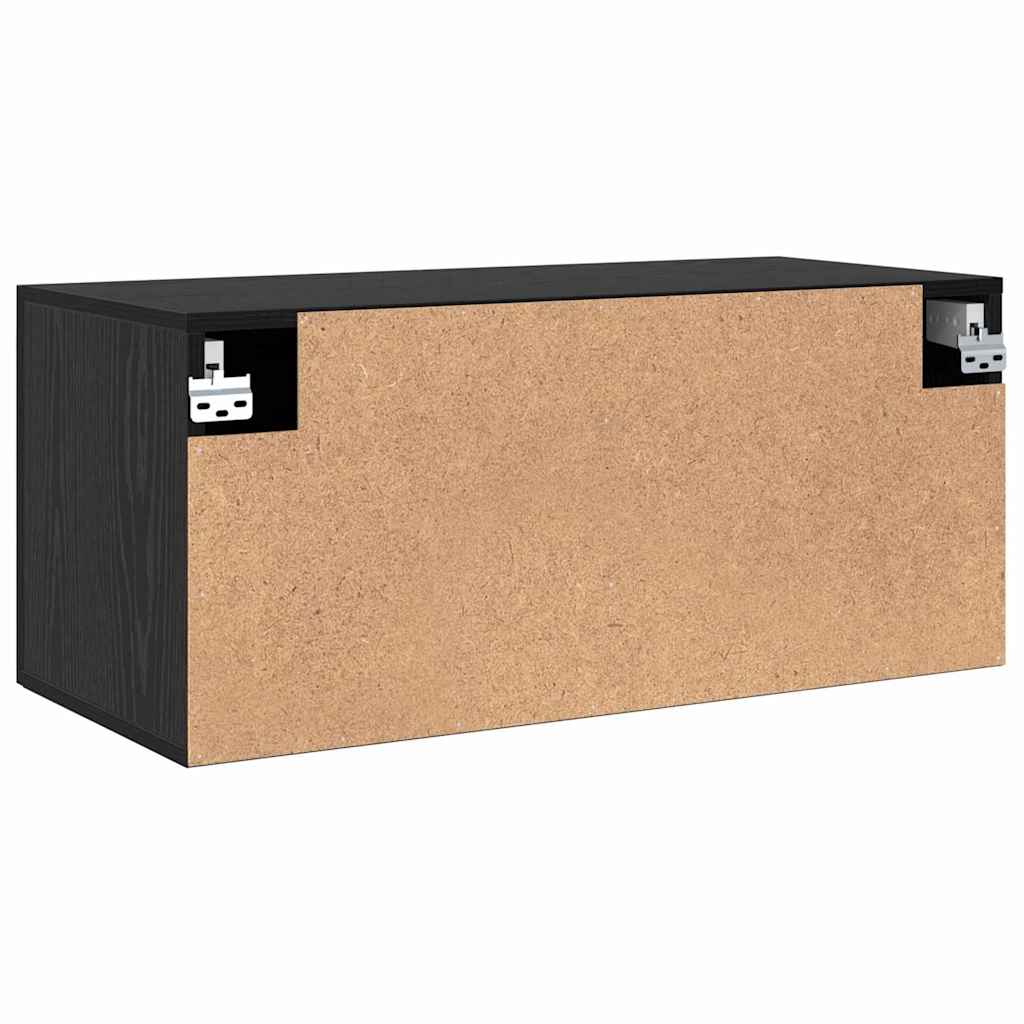 Fali Szekrény 80 x 36.5 x 35 cm Szerelt Fa Musta tammi