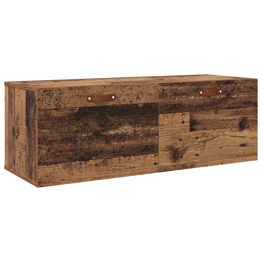 Fali szekrény 100 x 36,5 x 35 cm Szerelt Fa Öreg fa