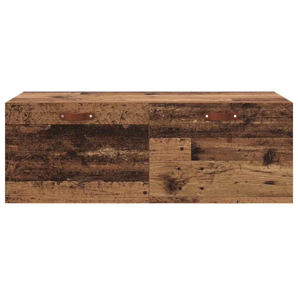 Fali szekrény 100 x 36,5 x 35 cm Szerelt Fa Öreg fa