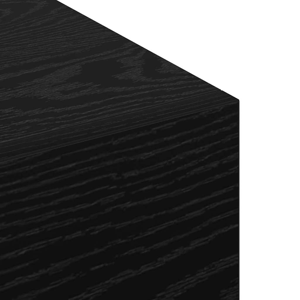 Fali szekrény 100 x 36,5 x 35 cm Szerelt Fa Fekete tölgy