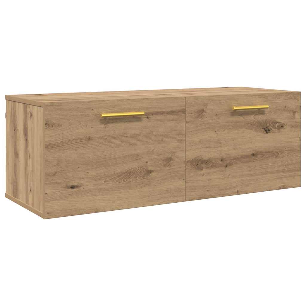 Fali Szekrény 100 x 36.5 x 35 cm Szerelt Fa kézműves tölgy
