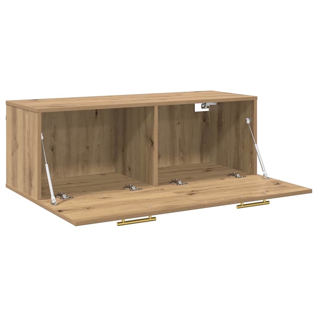 Fali Szekrény 100 x 36.5 x 35 cm Szerelt Fa kézműves tölgy