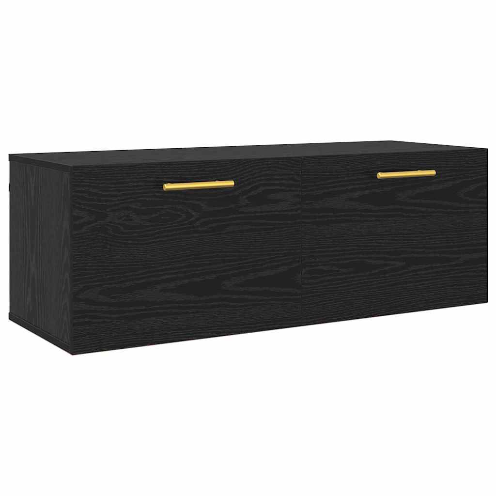 Fali Szekrény 100 x 36.5 x 35 cm Szerelt Fa Musta tammi