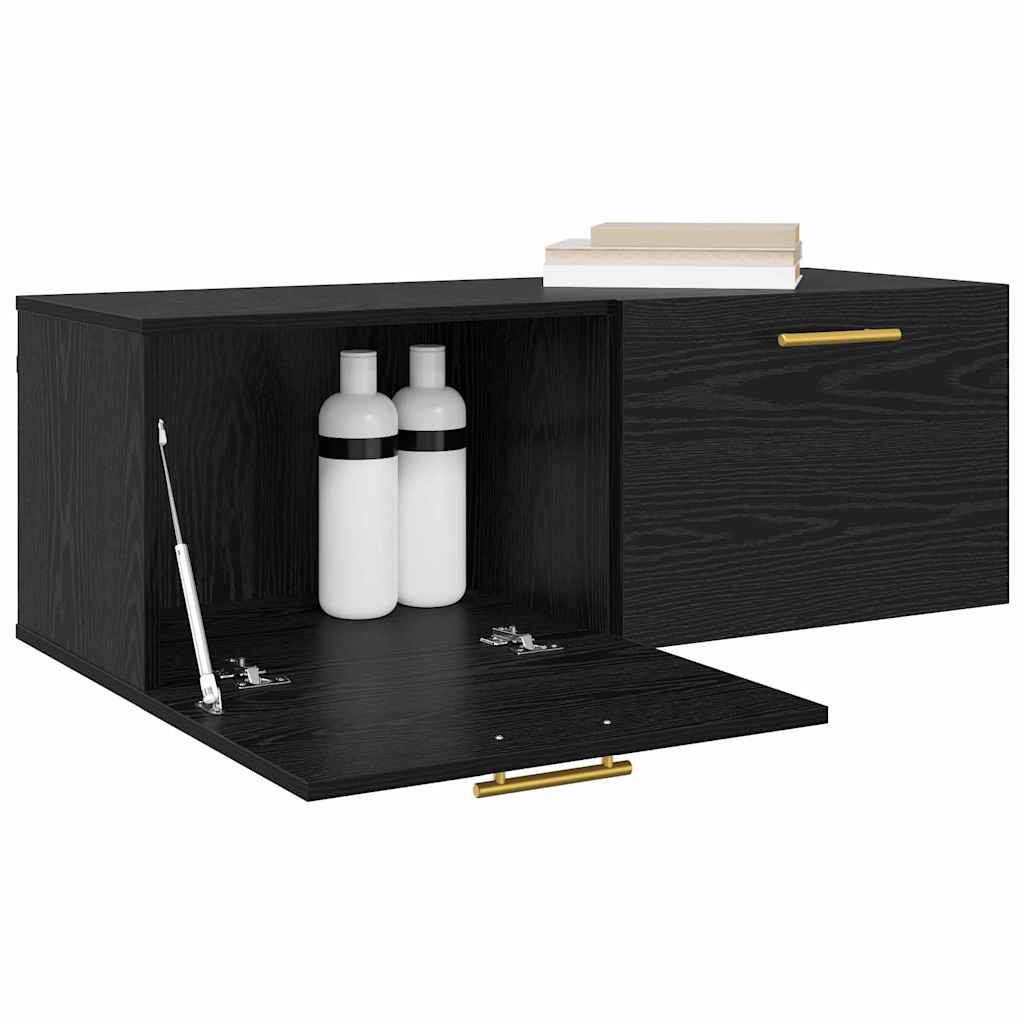 Fali Szekrény 100 x 36.5 x 35 cm Szerelt Fa Musta tammi