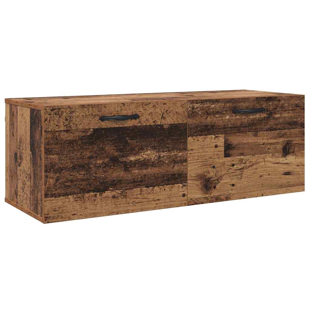 Fali szekrény 100 x 36,5 x 35 cm Szerelt Fa Öreg fa
