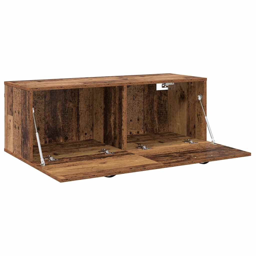 Fali szekrény 100 x 36,5 x 35 cm Szerelt Fa Öreg fa