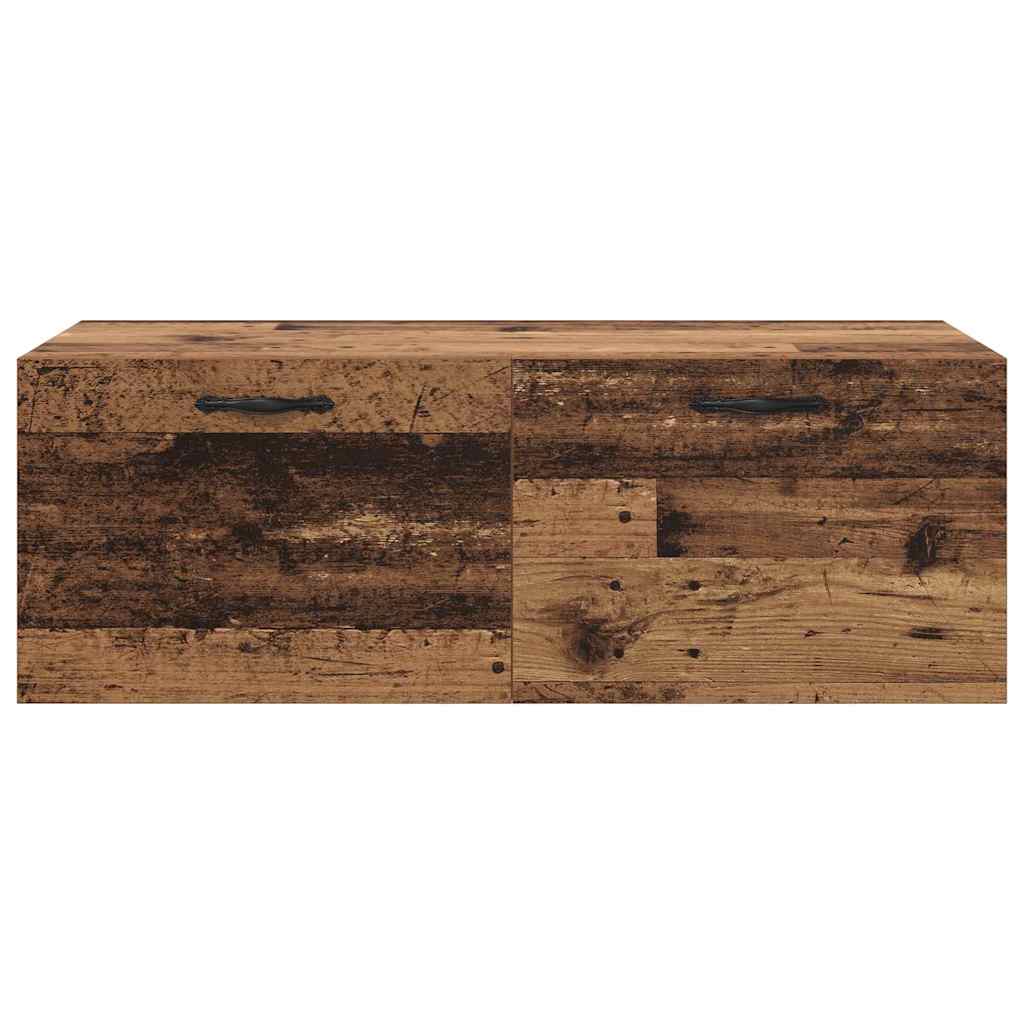 Fali szekrény 100 x 36,5 x 35 cm Szerelt Fa Öreg fa