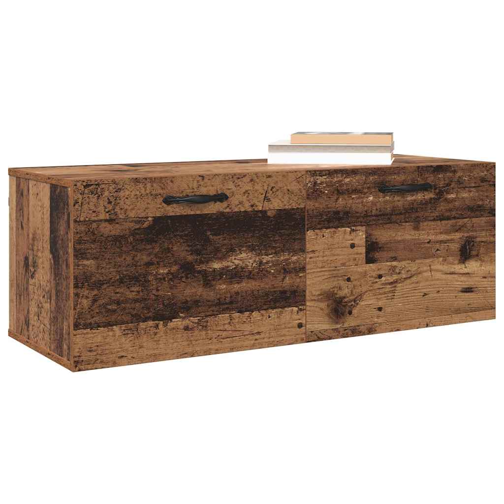 Fali szekrény 100 x 36,5 x 35 cm Szerelt Fa Öreg fa