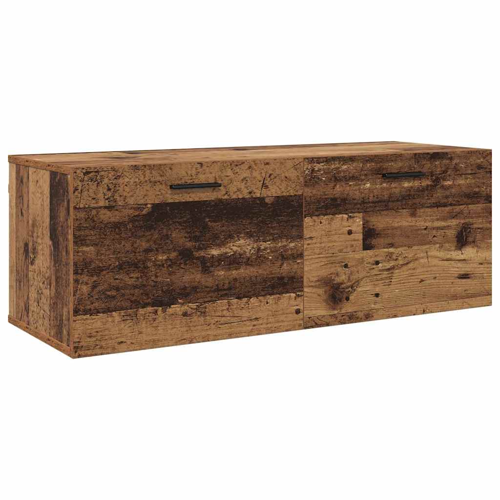 Fali szekrény 100 x 36,5 x 35 cm Szerelt Fa Öreg fa