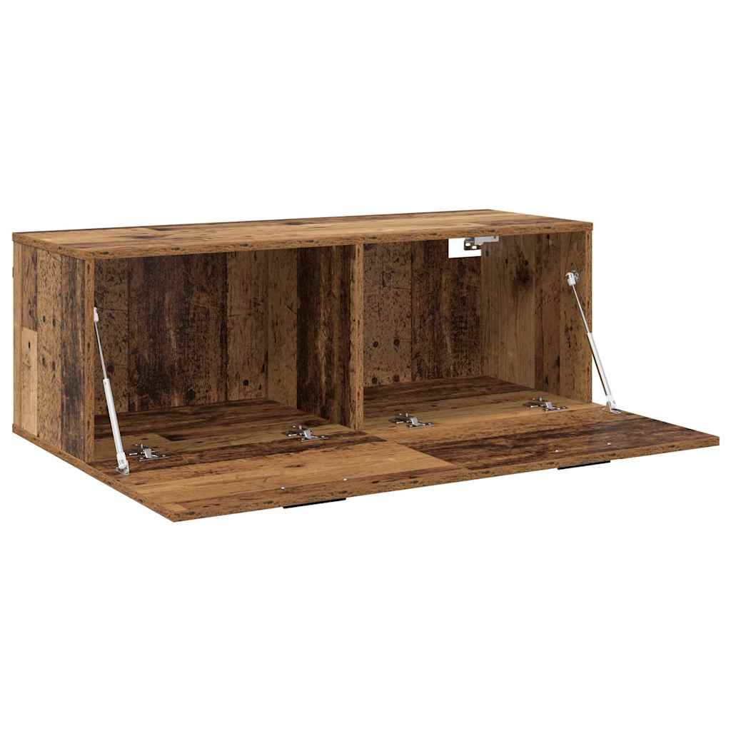 Fali szekrény 100 x 36,5 x 35 cm Szerelt Fa Öreg fa