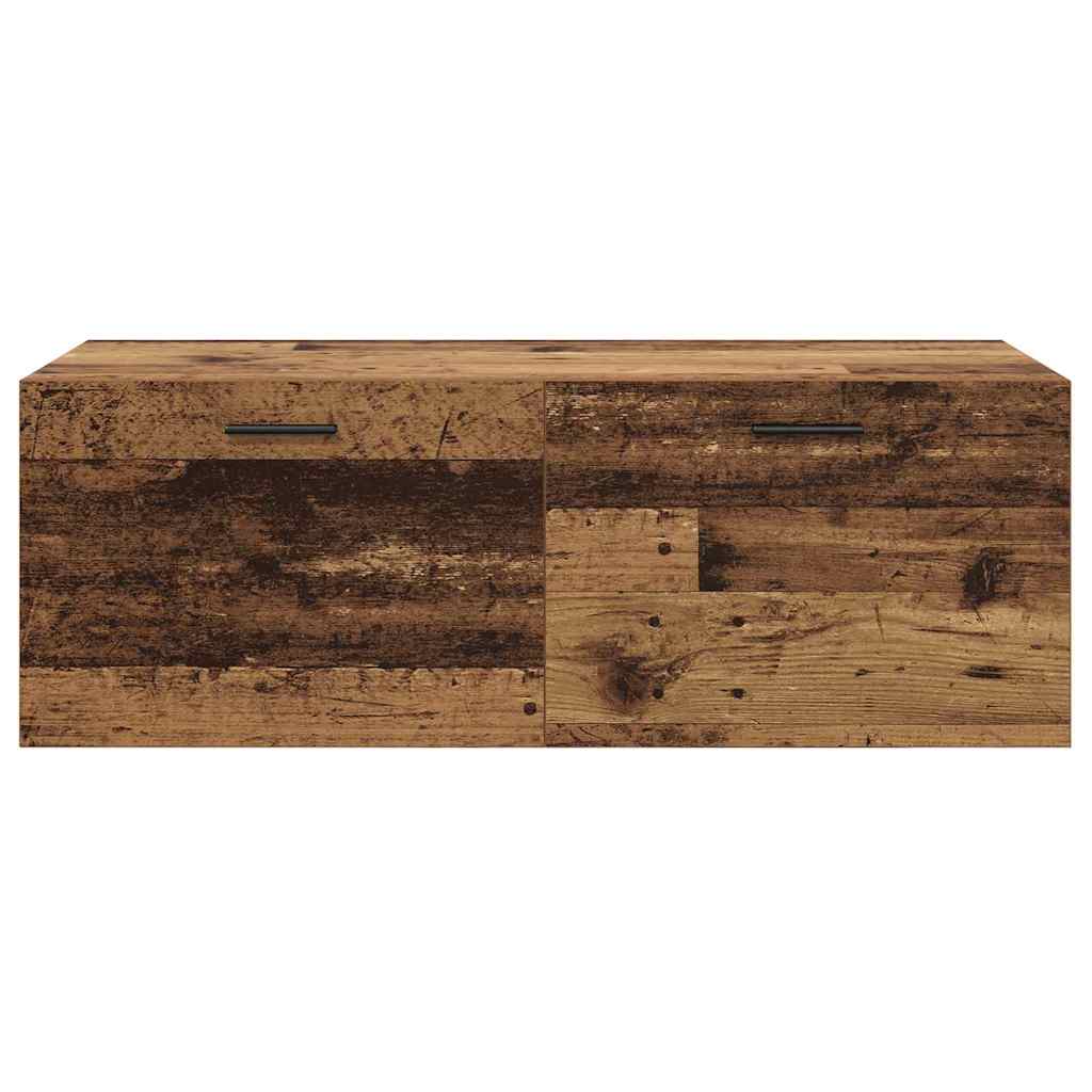 Fali szekrény 100 x 36,5 x 35 cm Szerelt Fa Öreg fa