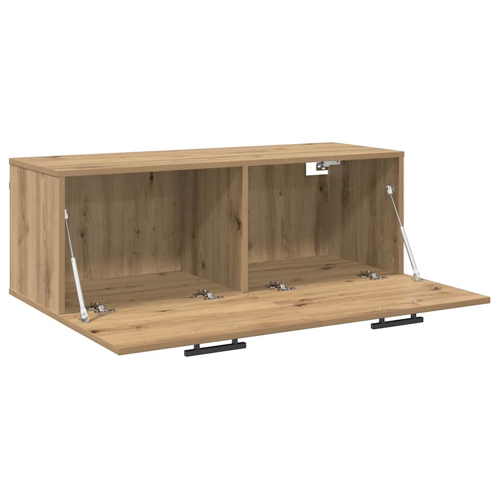 Fali Szekrény 100 x 36.5 x 35 cm Szerelt Fa kézműves tölgy