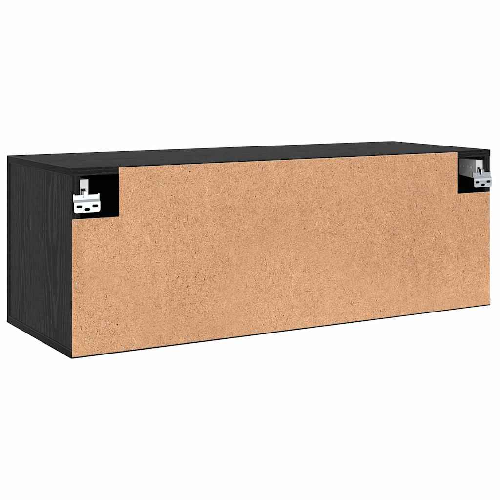 Fali Szekrény 100 x 36.5 x 35 cm Szerelt Fa Musta tammi