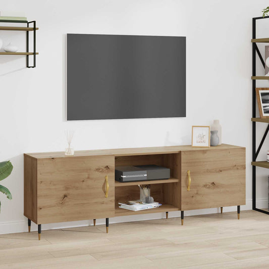 TV szekrény kézműves tölgy 150 x 30 x 50 cm Faanyag