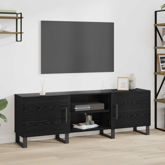 TV szekrény Fekete tölgy 150 x 30 x 50 cm Faanyag