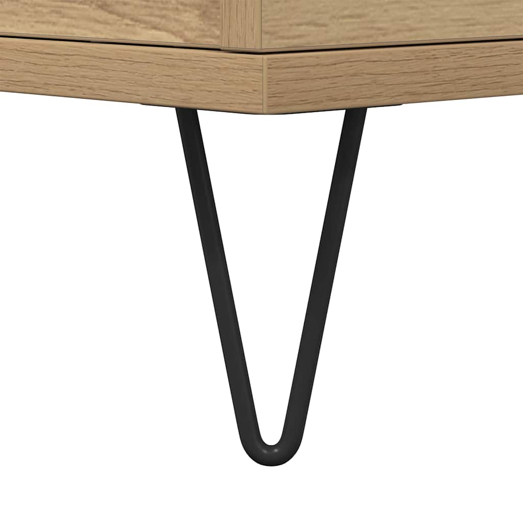 Dohányzóasztal kézműves tölgy 90 x 44.5 x 45 cm Szerelt fa