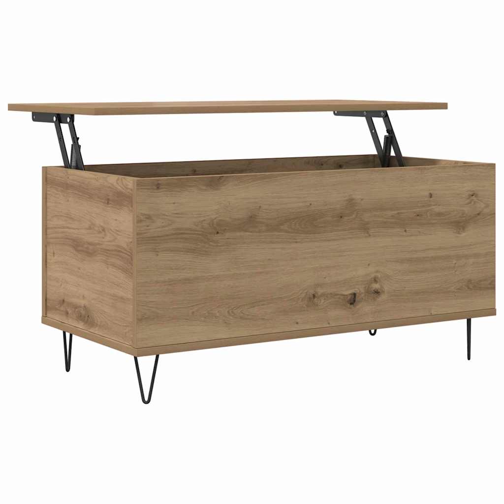 Dohányzóasztal kézműves tölgy 90 x 44.5 x 45 cm Szerelt fa