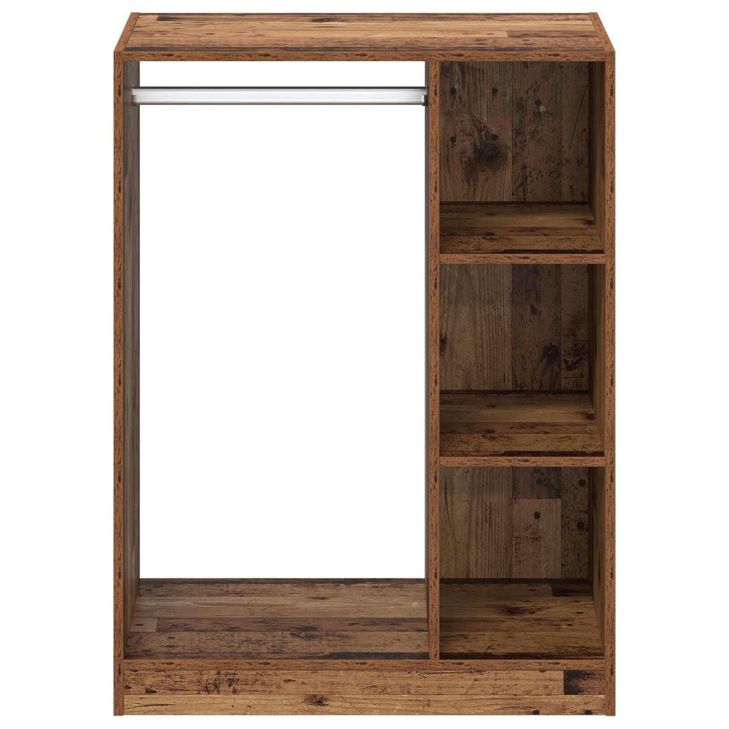 Ruhásszekrény polcokkal tárolóval Öreg fa 77 x 48 x 102 cm