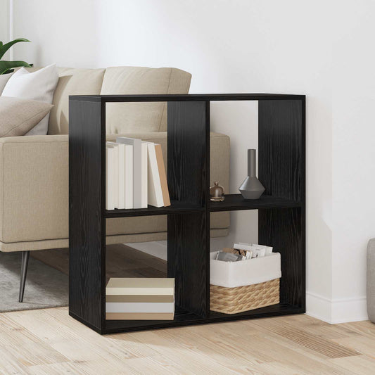 Könyvespolc Fekete tölgy 69,5 x 29 x 69,5 cm Faanyag