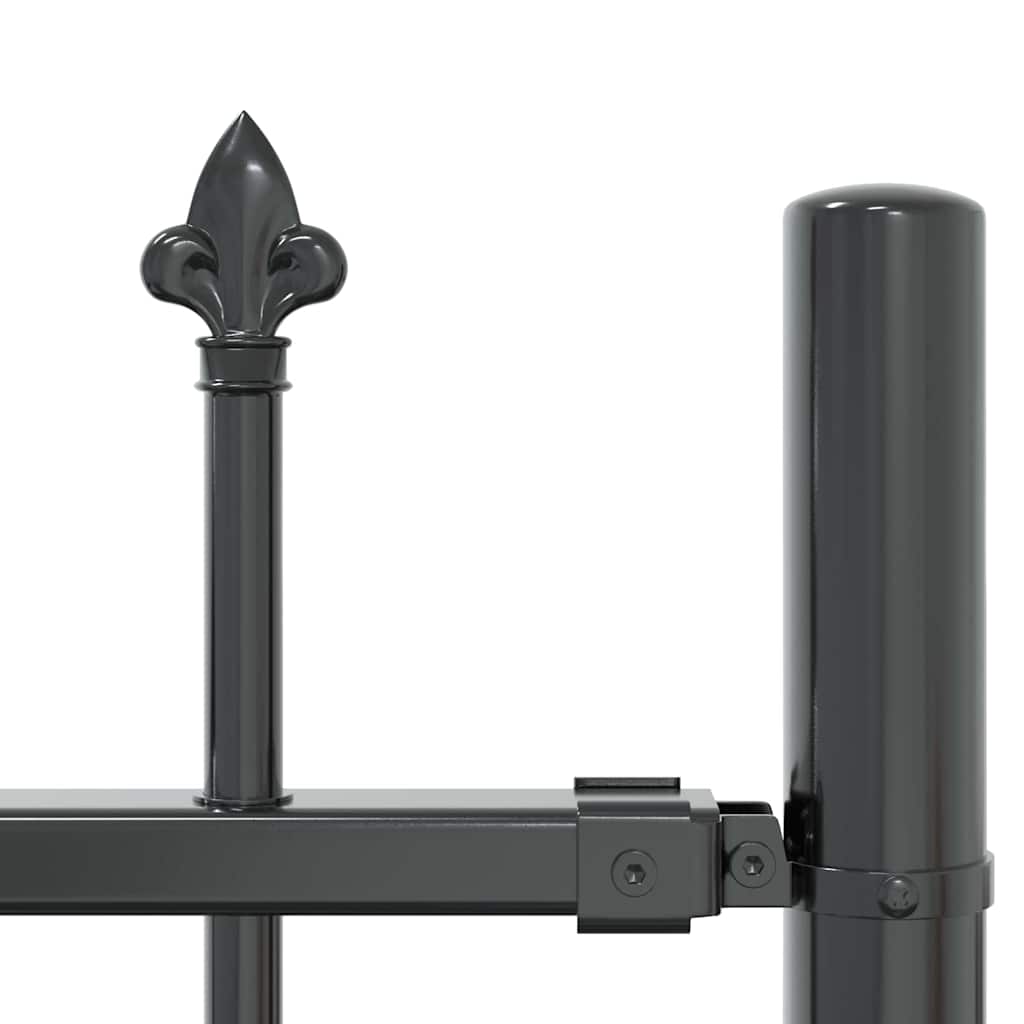 Kerti Kerítés WOERDEN 240 x 115 cm Porszórt Acél Szürke