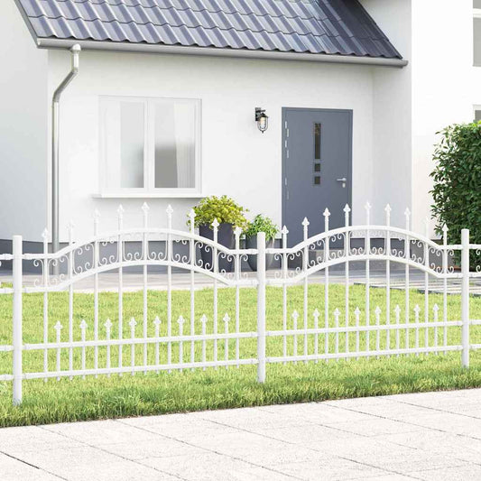 Kerti Kerítés KAMPEN 240 x 118 cm Mesh Porszórt Acél Fehér