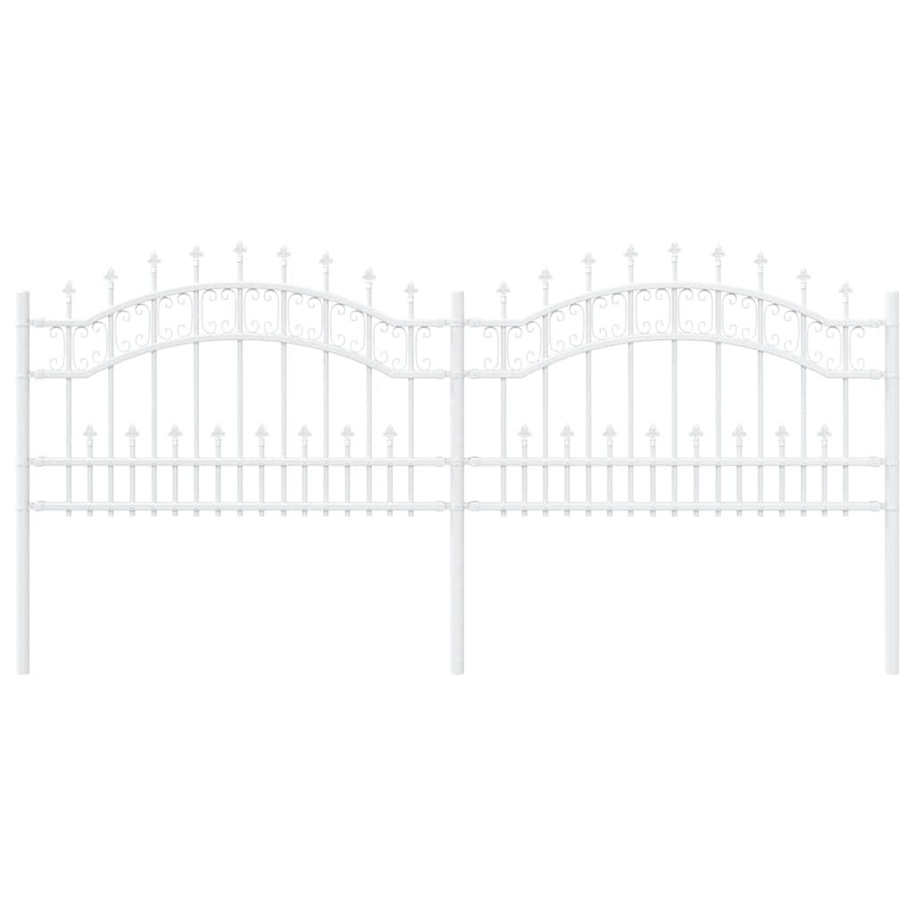 Kerti Kerítés KAMPEN 240 x 118 cm Mesh Porszórt Acél Fehér