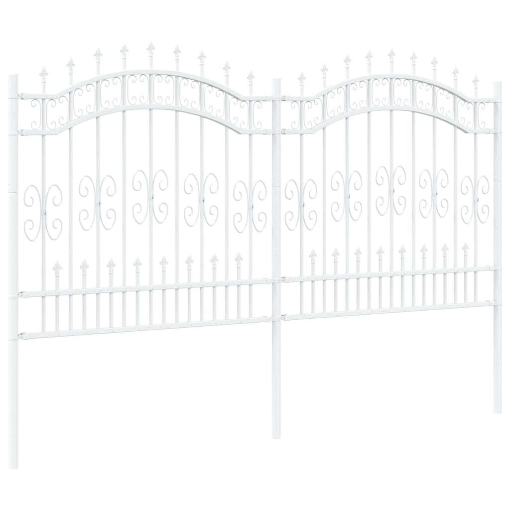 Kerti Kerítés KAMPEN 240 x 166 cm Mesh Porszórt Acél Fehér