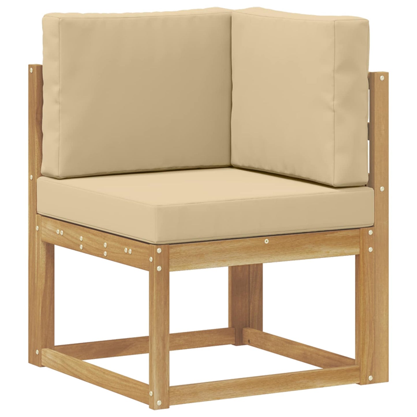 Kültéri kanapé szett 9 db Fehér és Bézs